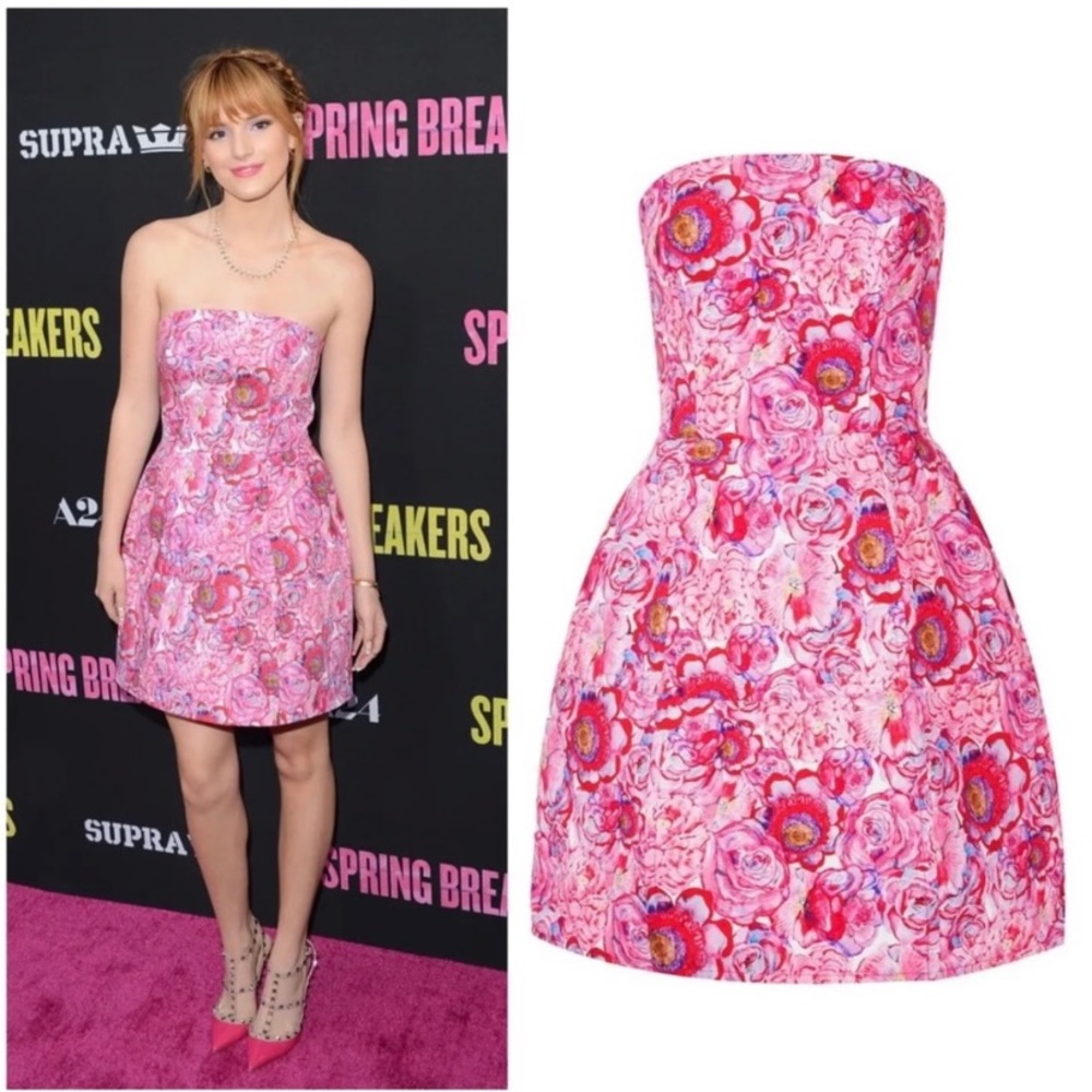 TOPSHOP | Rose Print Lantern Dress